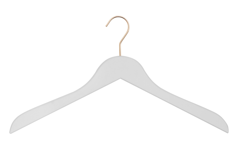 10 stk Træbøjle med guld krog, Classic