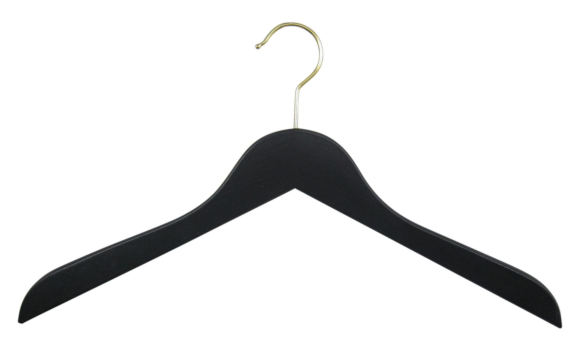 10 stk Træbøjle med guld krog, Classic