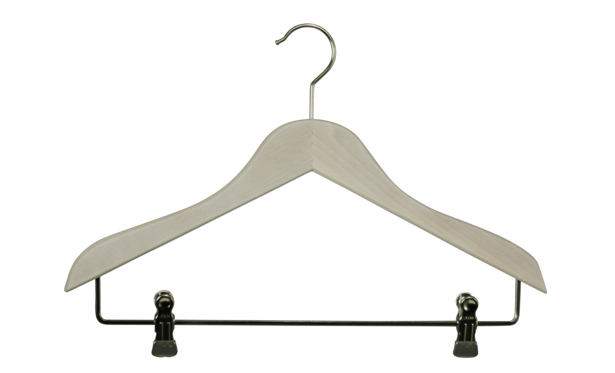 5 stk Træbøjle med whitewash effekt Classic K