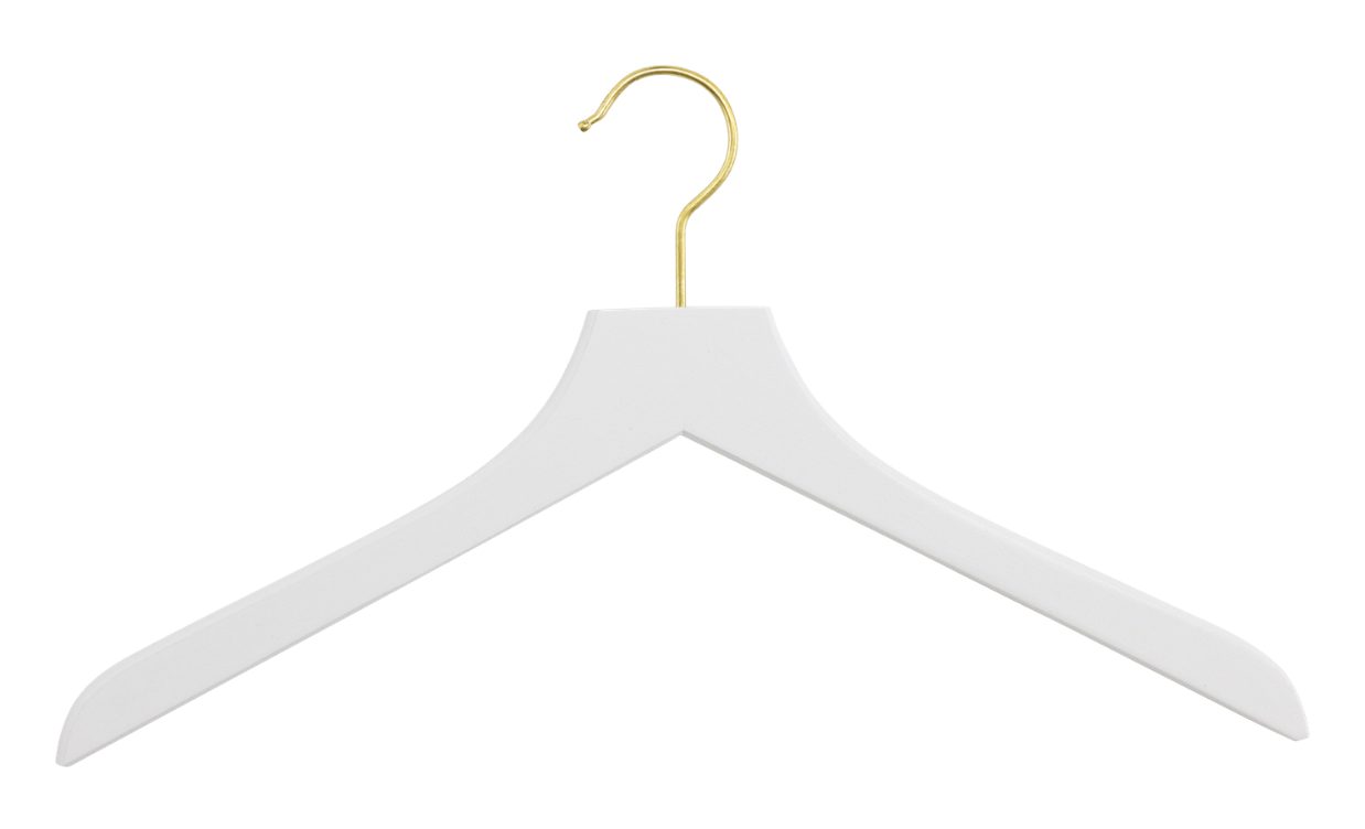 10 stk Træbøjle med guld krog, Profi